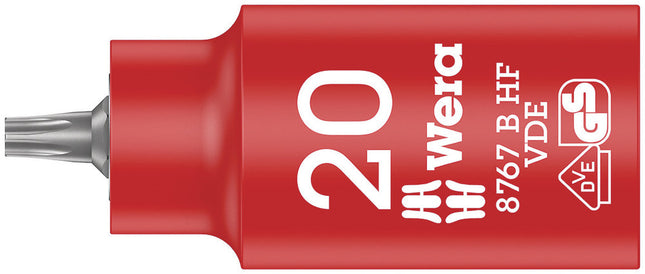 Wera 8767 B VDE HF TORX® Zyklop Bitdop, geïsoleerd, 3/8"