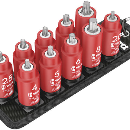 Wera Belt B VDE 1 Zyklop Bitdoppen set TORX®/Binnenzeskant, 3/8"
