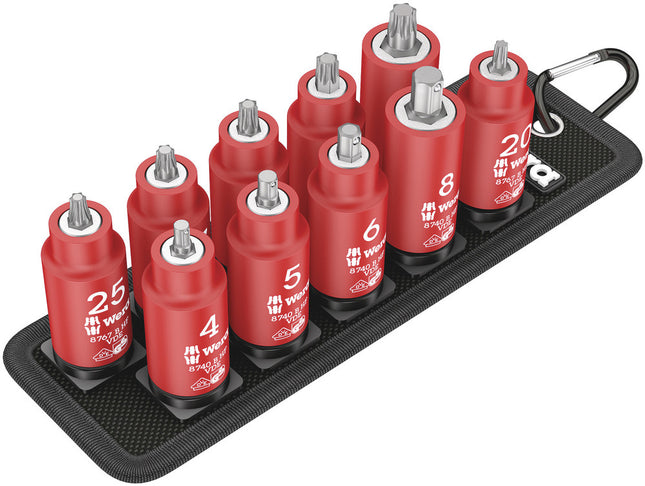 Wera Belt B VDE 1 Zyklop Bitdoppen set TORX®/Binnenzeskant, 3/8"