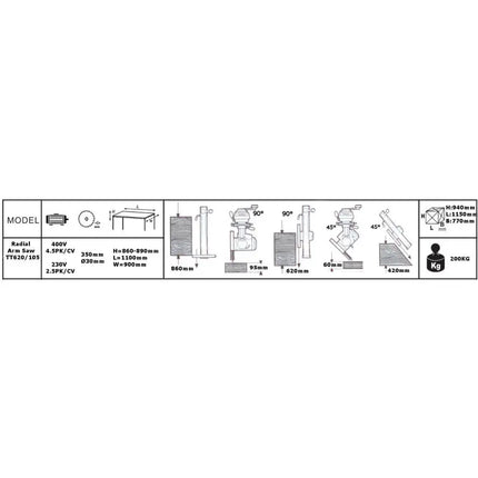 BARVEX Radiaalzaagmachine RAS620 400V - TEN-12701