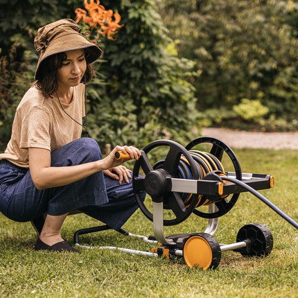 FISKARS Slanghaspel Manueel XL met wielen, inclusief 20m slang - 1062256