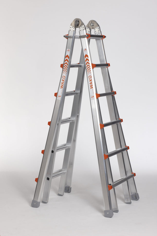 Waku telescoopladder 4x6 sporten- 1413800103