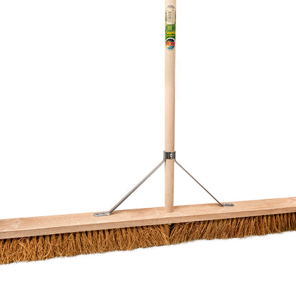 Zaalveger 100 cm Solide Kokos met IKAPE steel 160 x 2,8 cm met brede stokhouder - 1550587