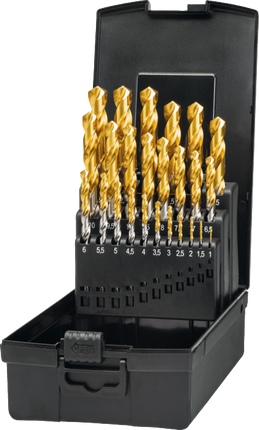 Phantom HSS Set Spiraalboren DIN 338 TiN-tip‚ 11.461: 1-13x0‚5 mm