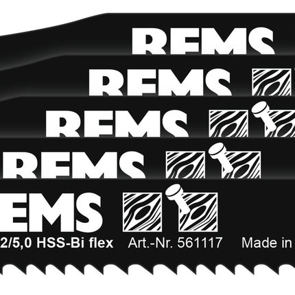 REMS zaagblad hout/metaal 225-3,2 / 5 Combo HSS-Bi Flexibel set van 5 stuks - 561117R05