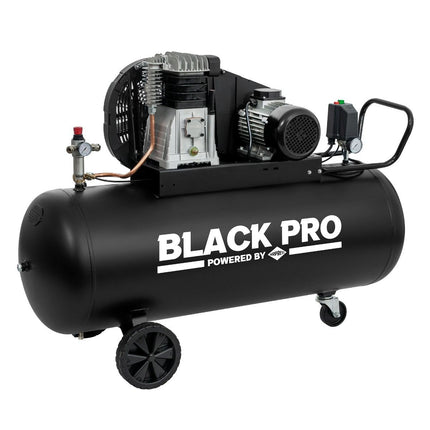 BLACK PRO B3800B/200 twee-cilinder compressor, 200L, 10 bar, 368.2L/min, 400V - 360110