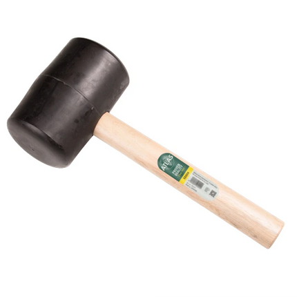 ATLAS nr. 9 hard 90 shore rubberhamer , met steel, 2 kg - 998790