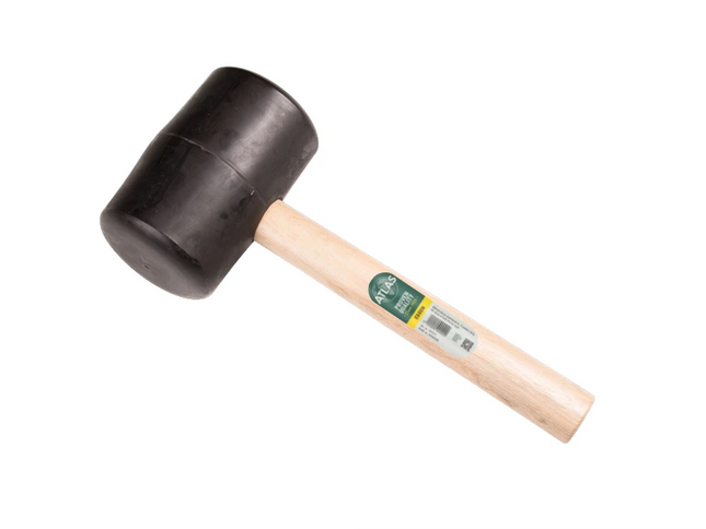 ATLAS nr. 9 hard 90 shore rubberhamer , met steel, 2 kg - 998790
