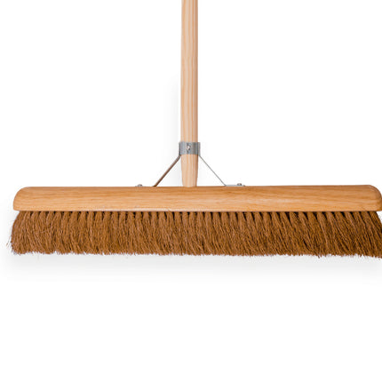 Solide zaalveger Kokos 60 cm met steel 150 cm - 1550565