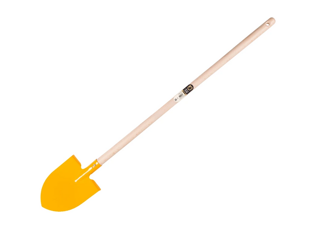 Kinderschopje Jimmy spits geel met houten steel - 1470740