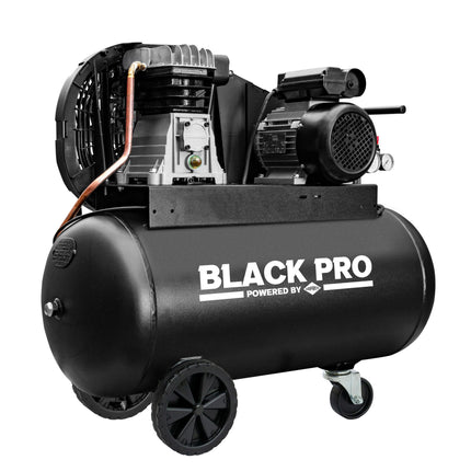 De BLACK PRO B2800/50 twee-cilindercompressor, 50L, 10 bar, 195L/min, 230V - 360121