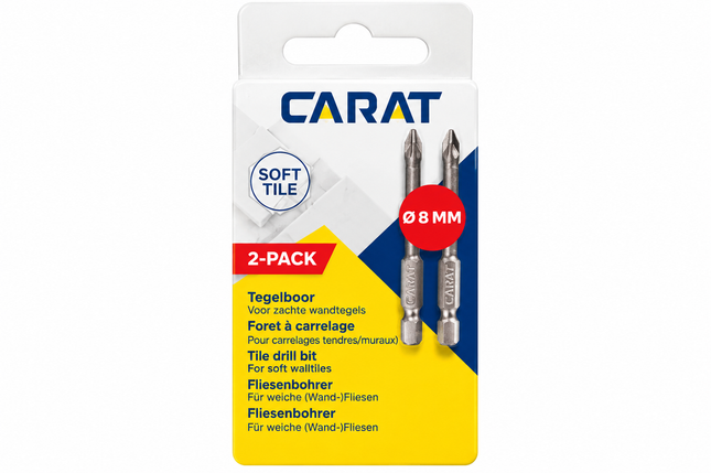 Carat ETG tegelboor 2-pack 8 mm - ETG0080000