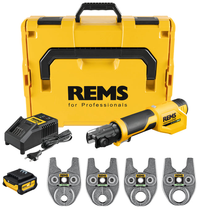 Rems perstang Mini-Press S 12V A2-22kN Set TH 16+20+26+32 in L-Boxx - 401078R220