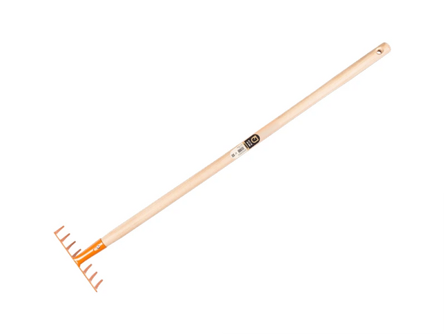 Kinderharkje Jimmy oranje met houten steel- 1470730