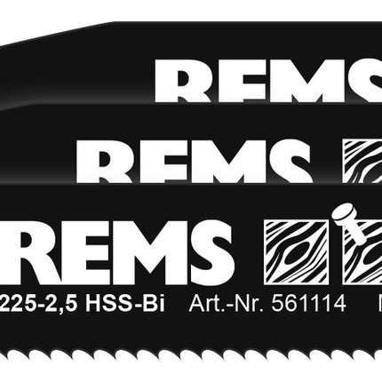 REMS zaagblad hout/metaal 225-2,5  HSS-Bi set van 3 stuks - 561114R03