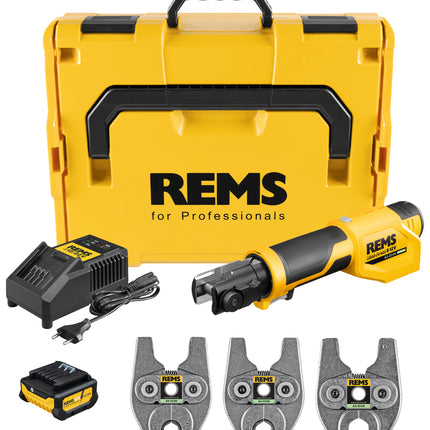 Rems perstang Mini-Press S 12V A2-22kN Set V 14+16+22+ in L-Boxx - 401080R220