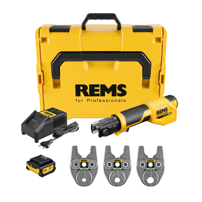 Rems perstang Mini-Press S 12V A2-22kN Set B 16+20+26 in L-Boxx - 401071R220
