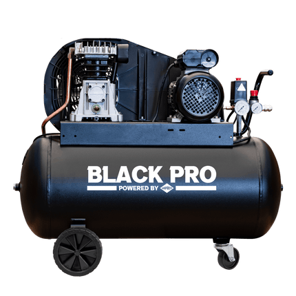 De BLACK PRO B2800/50 twee-cilinder compressor, 50L, 10 bar, 195L/min, 230V - 360121