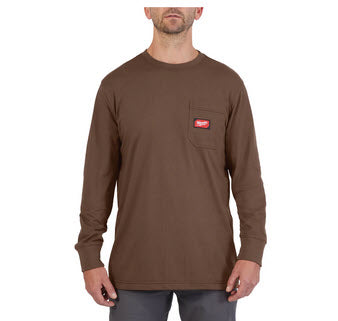 Milwaukee WTLSBRII T-shirt lange mauw bruin