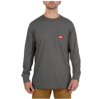 Milwaukee WTLSGRII T-shirt lange mauw grijs