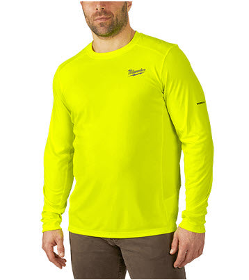 Milwaukee WWLSYL T-shirt lange mauw geel