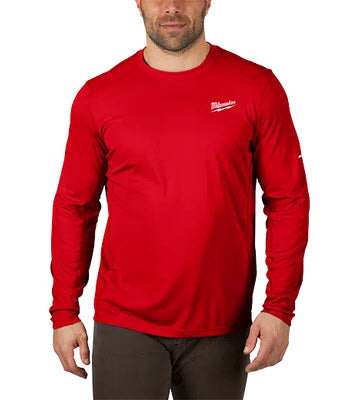 Milwaukee WWLSRD T-shirt lange mauw rood