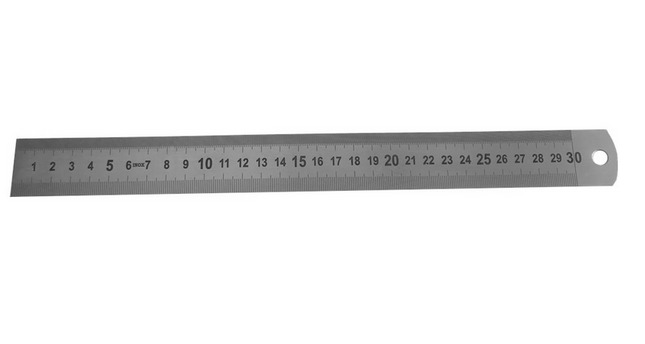 Stalen liniaal RVS 300x13x0.5mm MIB Messzeuge