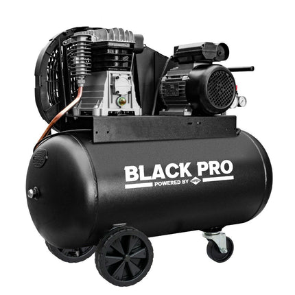 BLACK PRO B2800B/150 twee-cilinder compressor, 150L, 10 bar, 245.6L/min, 230V - 360106