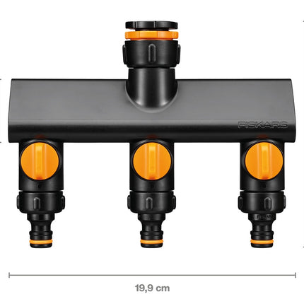 FISKARS Kraankoppeling 3-weg waterverdeler On/Off - 1027090