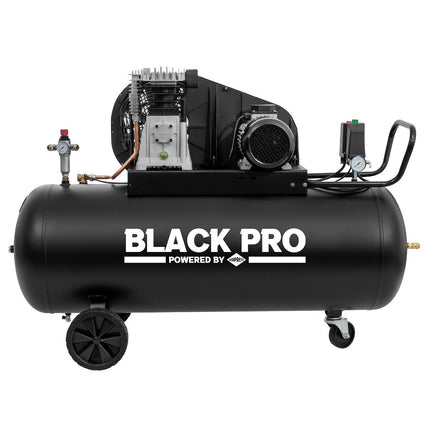 BLACK PRO B3800B/200 twee-cilinder compressor, 200L, 10 bar, 368.2L/min, 400V - 360110