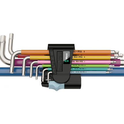 Wera 3950 SPKL/9 SM Multicolour Stiftsleutelset, metrisch, RVS