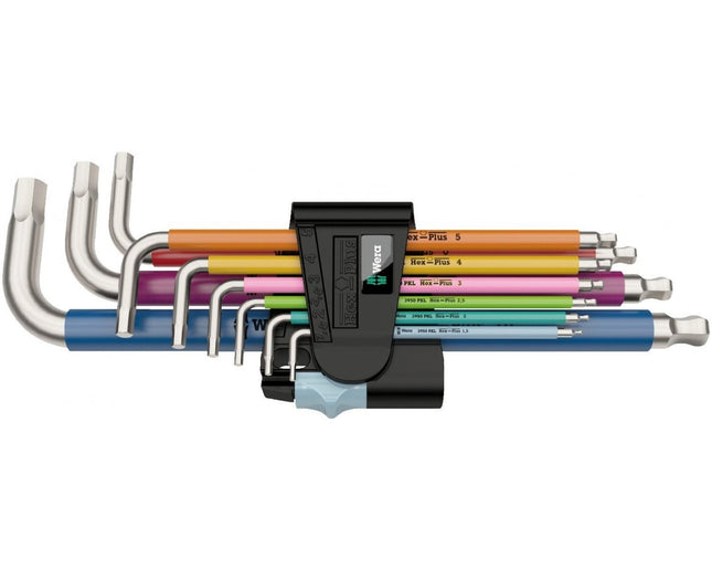 Wera 3950 SPKL/9 SM Multicolour Stiftsleutelset, metrisch, RVS
