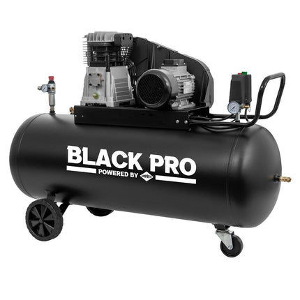 BLACK PRO B3800B/200 twee-cilinder compressor, 200L, 10 bar, 368.2L/min, 400V - 360110