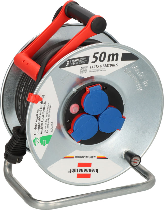 Brennenstuhl kabelhaspel 3x 230V 16A 3G1.5 50M - 1198530