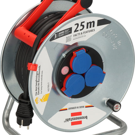 Brennenstuhl kabelhaspel 3x 230V 16A 3G2.5 25M - 1198350