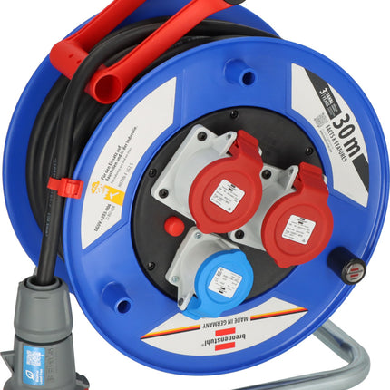 Brennenstuhl kabelhaspel 2x 400V 16A - 1x CEE 230V 16A 30M - 1238020
