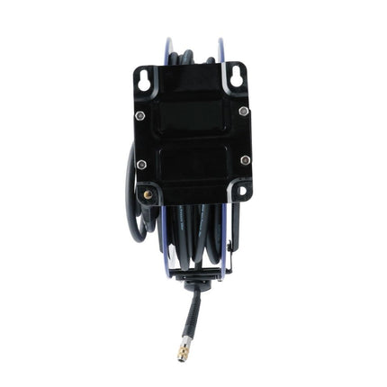 Luchtslanghaspel wandmodel 20 m 10 x 16 mm 20 bar draaibaar met insteeknippels en universele snelkoppeling