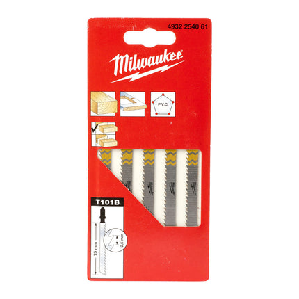 Milwaukee decoupeerzaagblad T101B 5 stuks - 4932254061