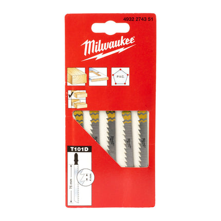 Milwaukee decoupeerzaagblad T101D 5 stuks - 4932274351