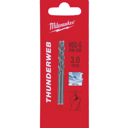 Milwaukee metaalboor 3.0x61mm HSS-G ThW