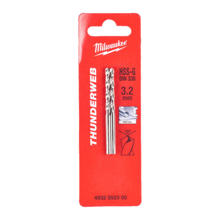 Milwaukee metaalboor 3.2x65mm HSS-G ThW
