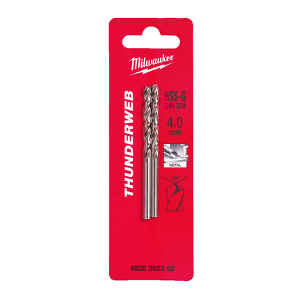 Milwaukee metaalboor 4.0x75mm HSS-G ThW