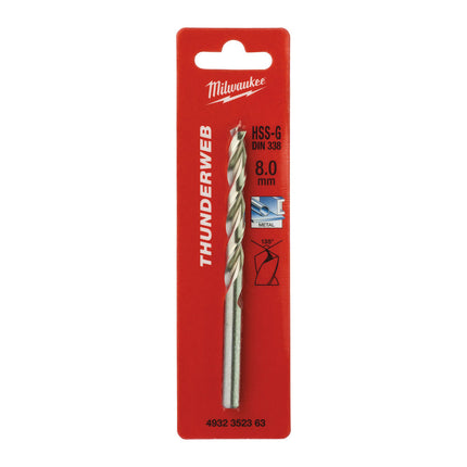 Milwaukee metaalboor 8.0x117mm HSS-G ThW