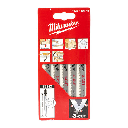 Milwaukee decoupeerzaagblad T234X 5 stuks - 4932430141