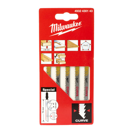 Milwaukee decoupeerzaagblad Special 5 stuks - 4932430143