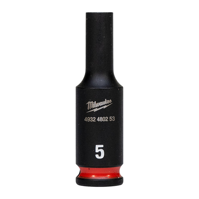 Milwaukee Krachtdop ¼” 5mm lang Shockwave- 4932480253