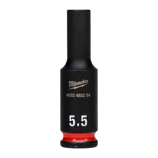 Milwaukee Krachtdop ¼” 5.5mm lang Shockwave- 4932480254