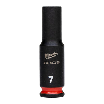 Milwaukee Krachtdop ¼” 7mm lang Shockwave- 4932480256