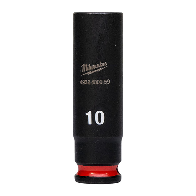 Milwaukee Krachtdop ¼” 10mm lang Shockwave- 4932480259