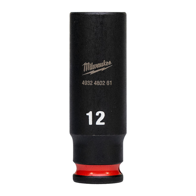 Milwaukee Krachtdop ¼” 12mm lang Shockwave- 4932480261